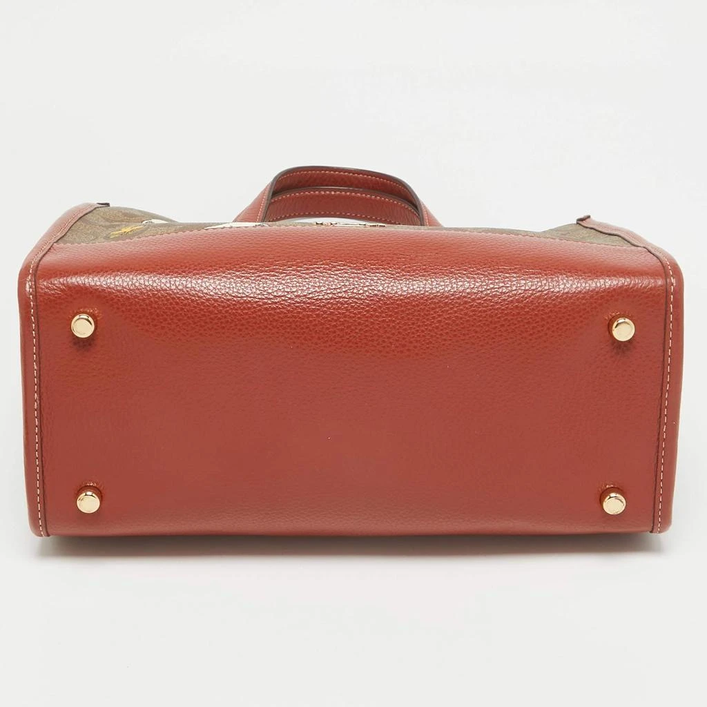 Coach Coach x Peanuts Khaki/Woody Red Snoopy Woodstock Print Coated Canvas Dempsey Carryall Bag 6