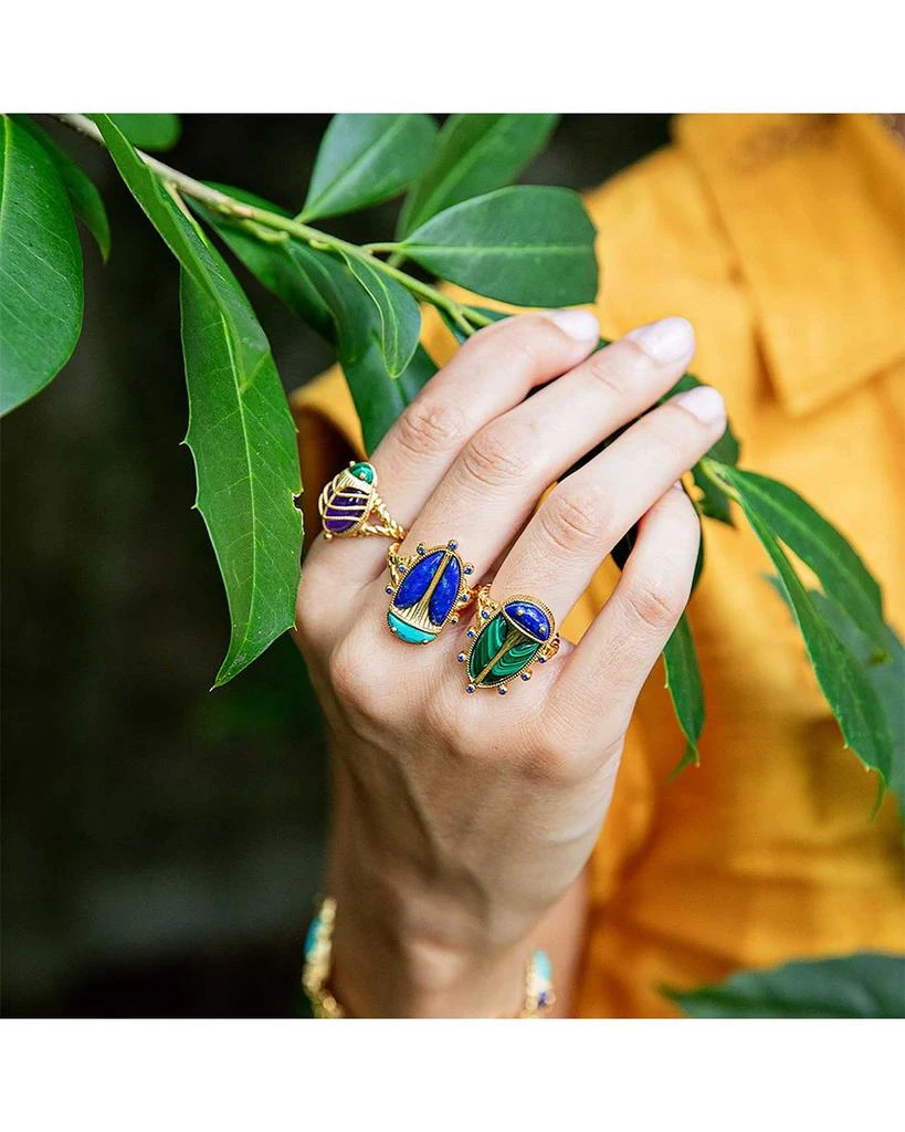 Capucine De Wulf Turquoise
Lapis Lazuli Scarab Grande Ring 4