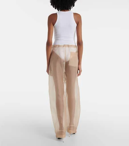 Khaite Trenton silk organza wide-leg pants 3