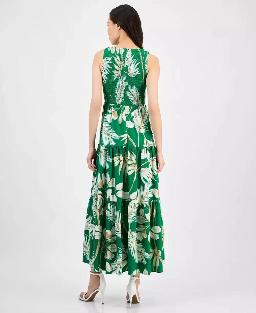 green emerald velvet dress Anne Klein Women's Printed Sleeveless Sheath Dress - Ink Teal Multi main image 0