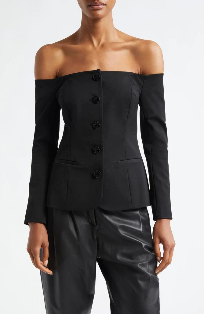 L'Agence Alice Off the Shoulder Blazer 1