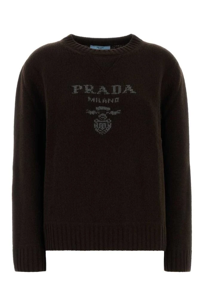 Prada Prada Logo Knitted Round Neck Jumper 1