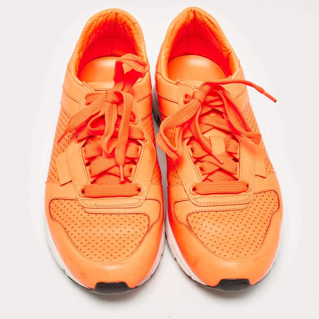 Gucci Gucci Neon Orange Perforated Leather Low Top Sneakers Size 40.5 3