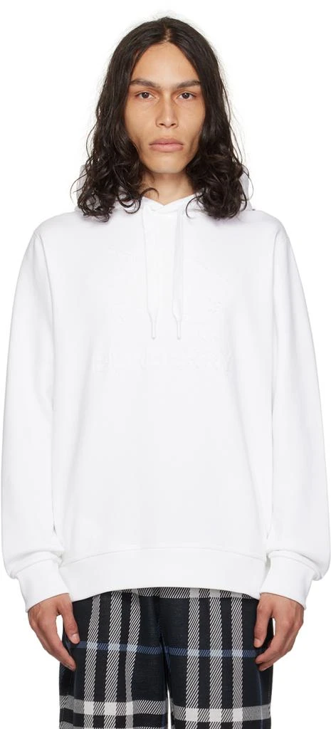 Burberry White EKD Hoodie 1