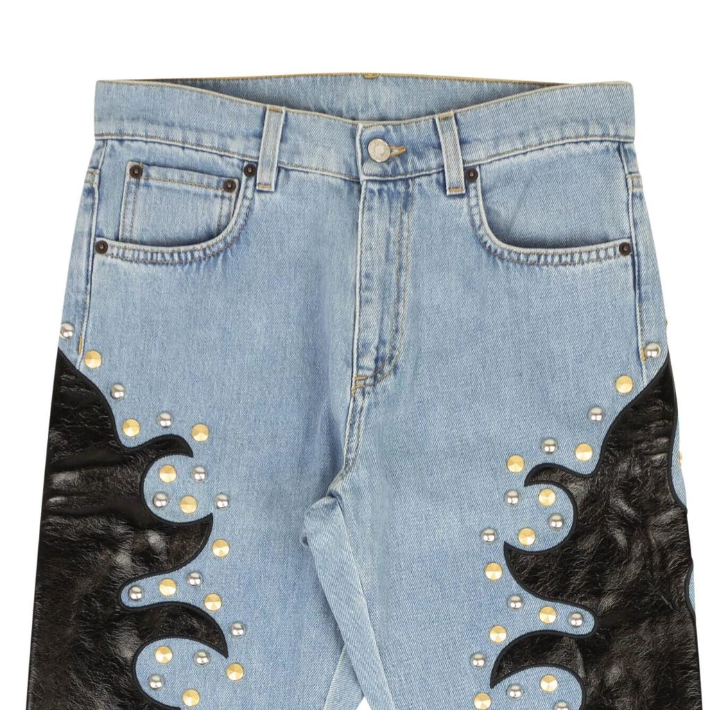 Moschino Jeans With Leather Flame Detail - Blue 3