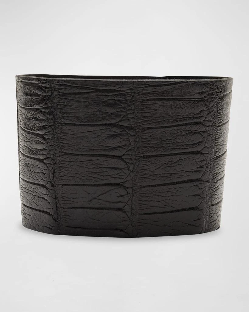 Abas Men's Matte Alligator Leather Cup Sleeve 2