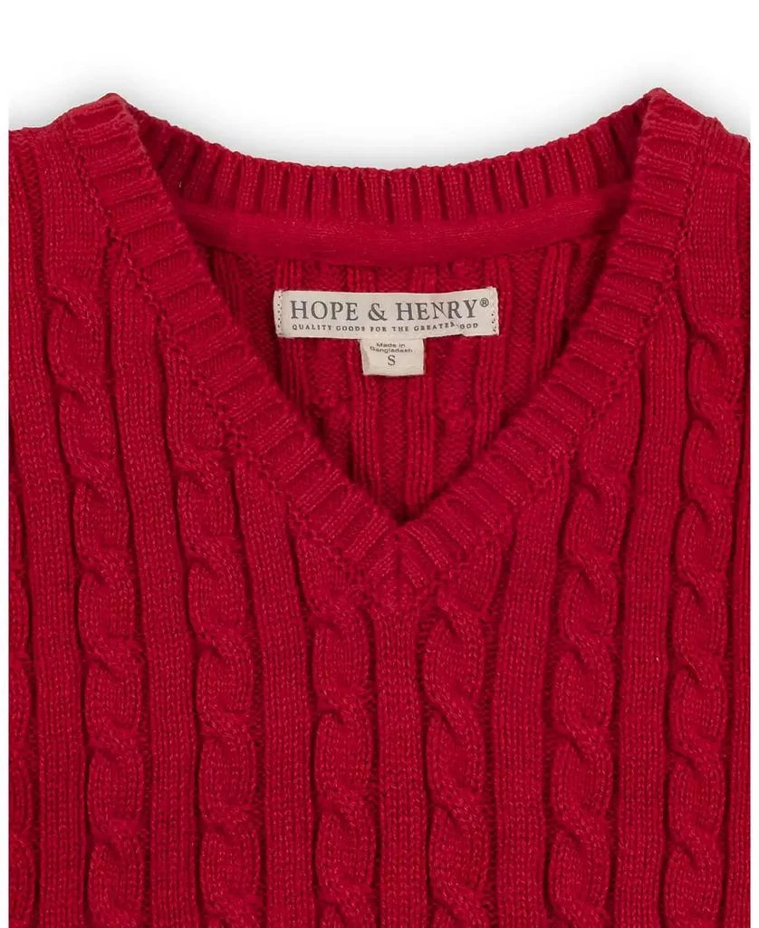 Hope 
Henry Big Boys Organic V-Neck Cable Sweater Vest 2
