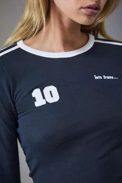 iets frans iets frans... Black Mia Long-Sleeved Football Tee 4