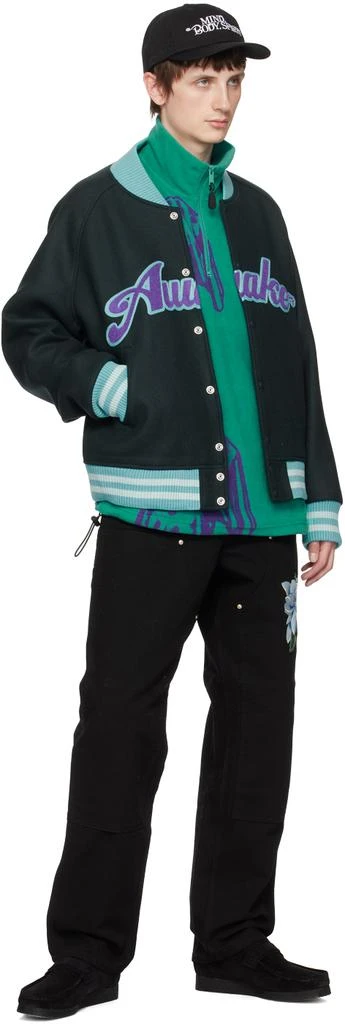 Awake NY Gray Embroidered Bomber Jacket 4