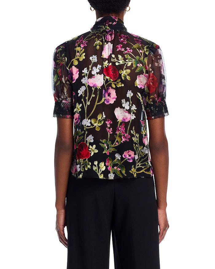 Alice + Olivia Brentley Tie Neck Puff Sleeve Blouse 3