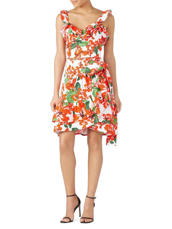 MARISSA WEBB Floral Midi Wrap Skirt