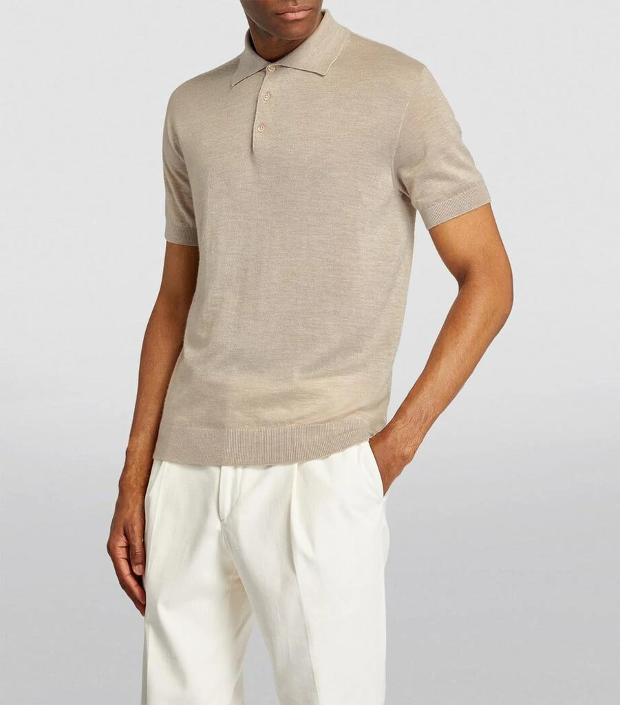 SAMAN AMEL Cashmere-Silk Polo Shirt 3
