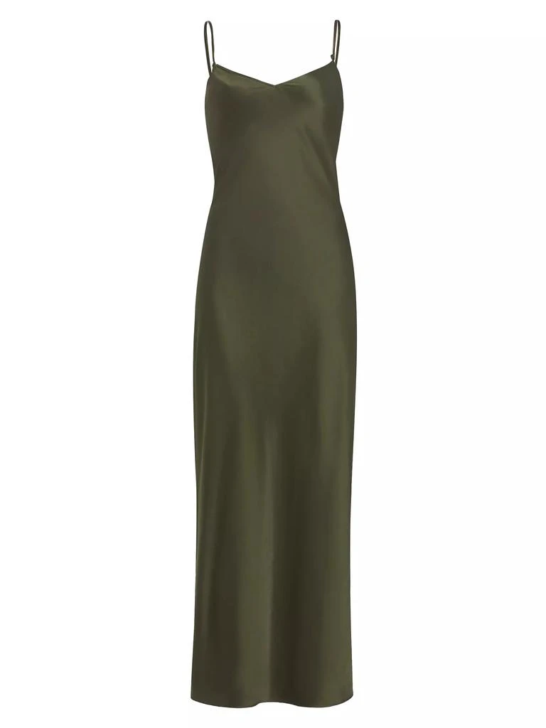 FRAME Silk Fitted Maxi Dress 1