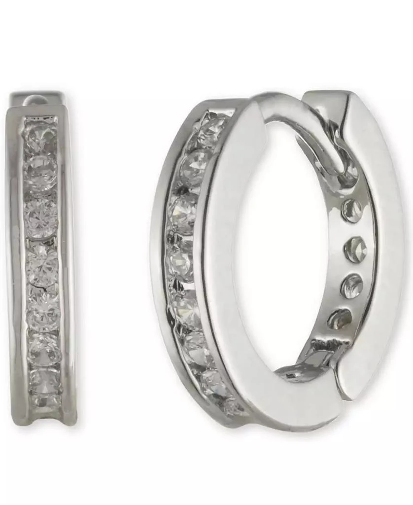 Givenchy Pavé Small Huggie Hoop Earrings, .4" 1