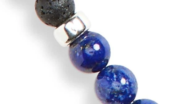 Caputo & Co. Ubud Lava Rock & Lapis Lazuli Beaded Necklace 3