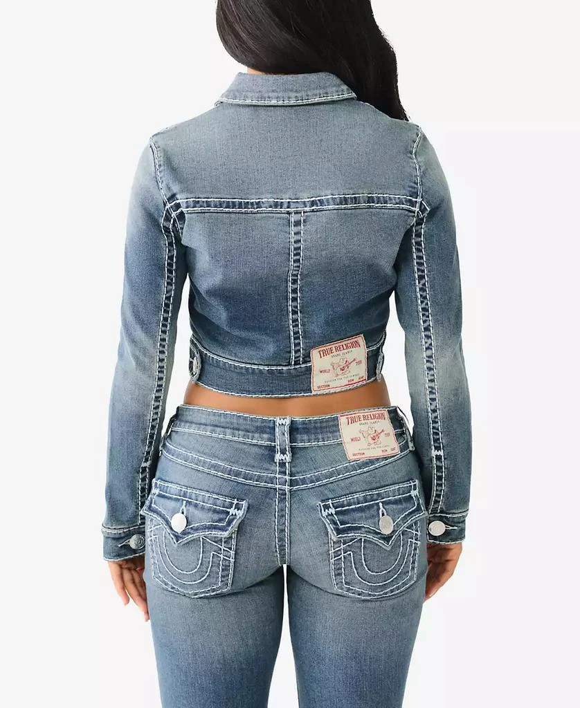 True Religion Women's Shrunken Super T Crop Jacket 2
