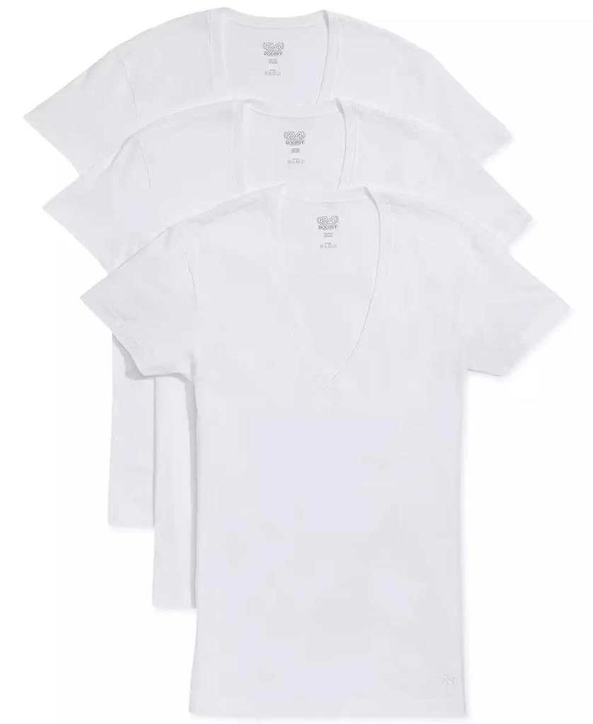 2(x)ist Men's Slim-Fit Deep V-Neck 3 Pack Undershirt 1