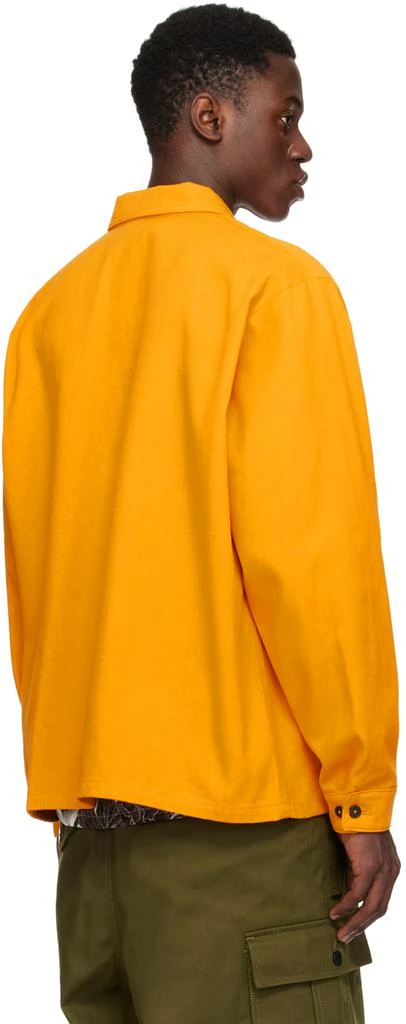 Marni Orange Zip-Up Long Sleeve Shirt 3