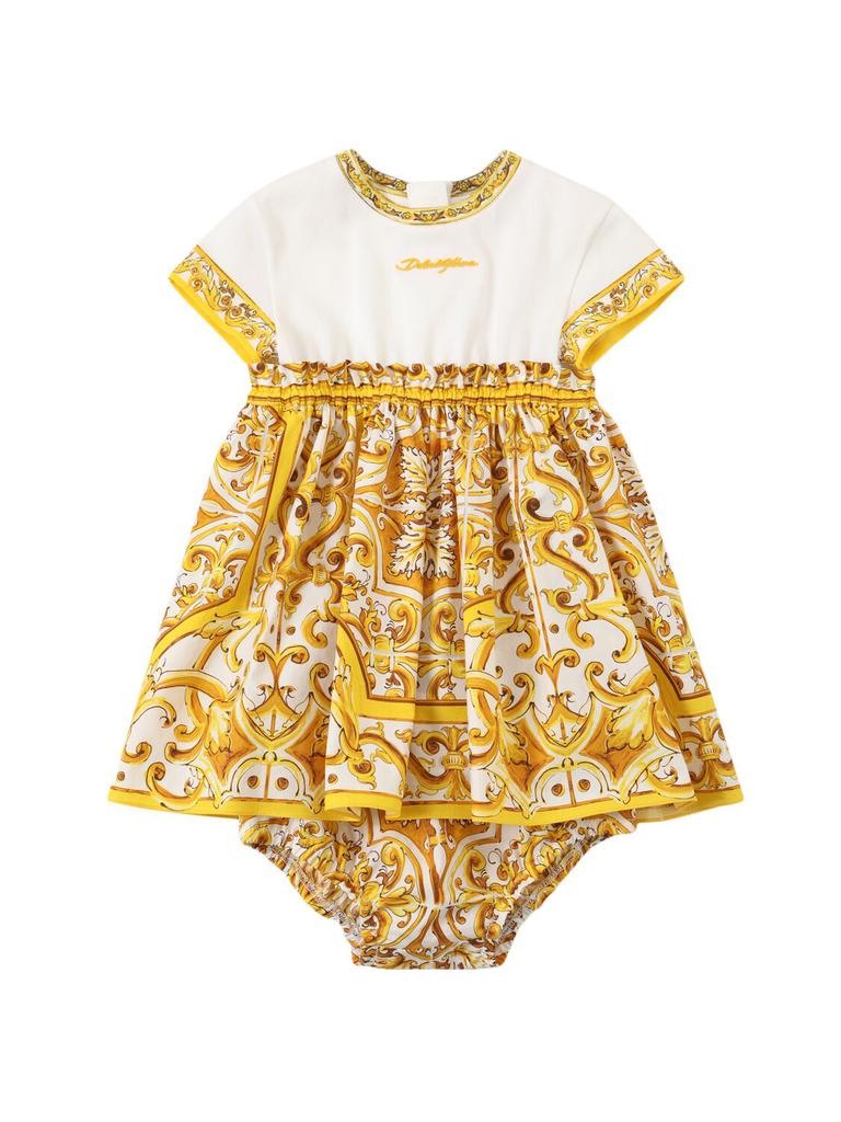ワンピース DOLCE & GABBANA Silk midi pencil dress with Maiolica print Silk midi pencil dress with Maiolica print DOLCE & GABBANA