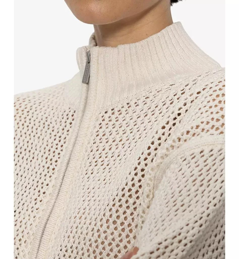 Sanctuary Women's Cotton Half-Zip Open-Knit Sweater 3