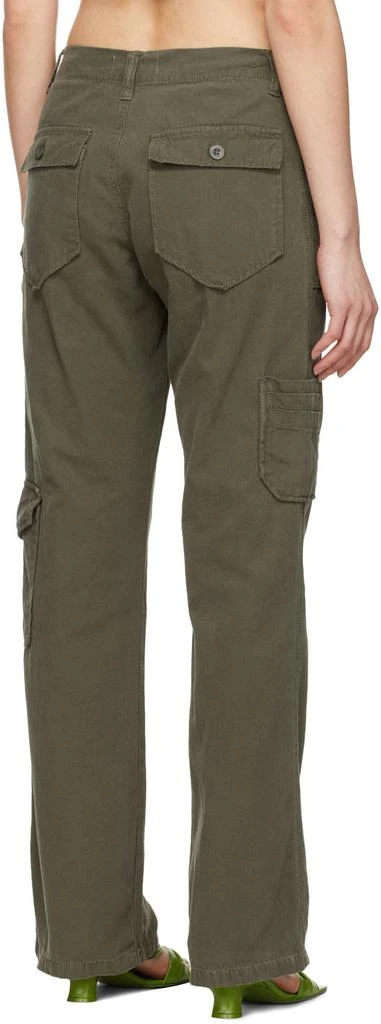 Danielle Guizio Khaki Cotton Trousers 3