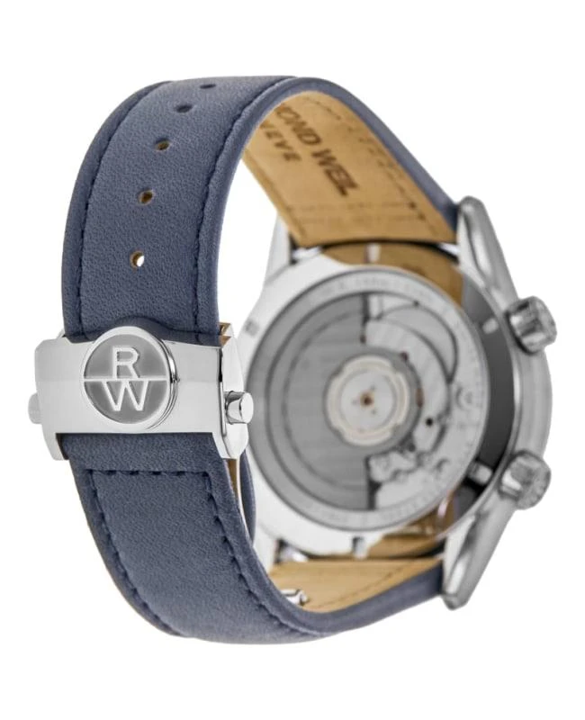 Raymond Weil Raymond Weil Freelancer Automatic GMT Blue Dial Leather Strap Men's Watch 2761-STC-50001 4