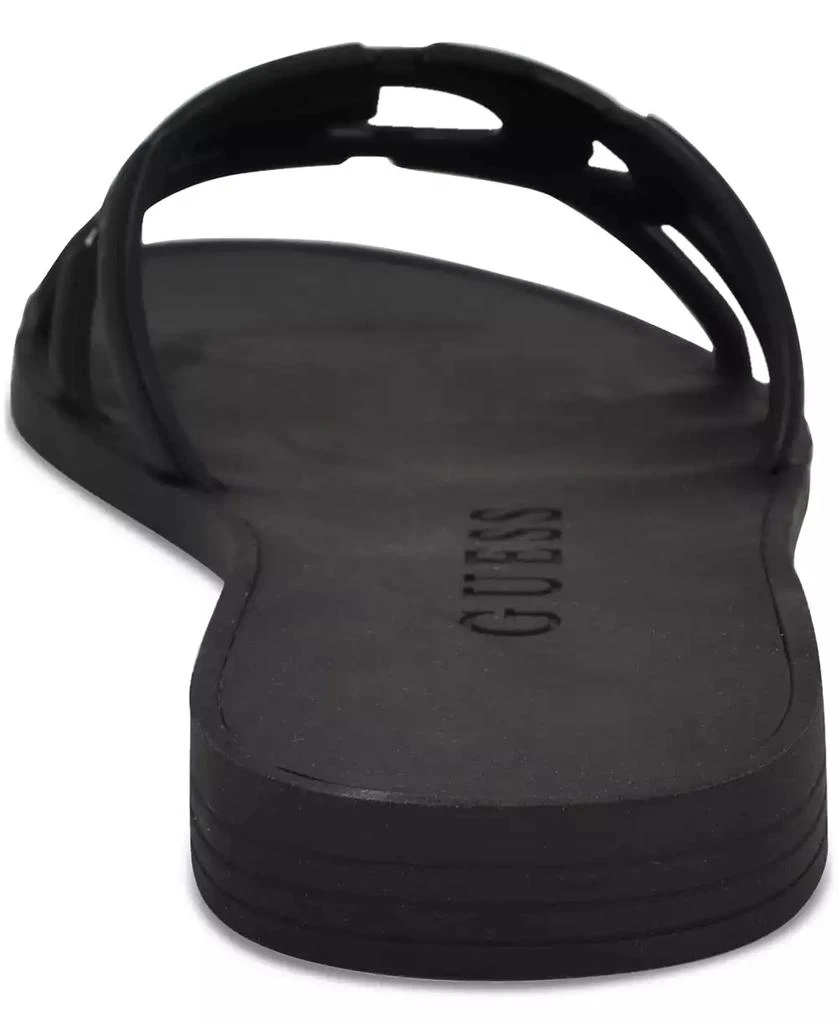 GUESS Elyho Logo Cutout Flat Jelly Slide Sandals 3