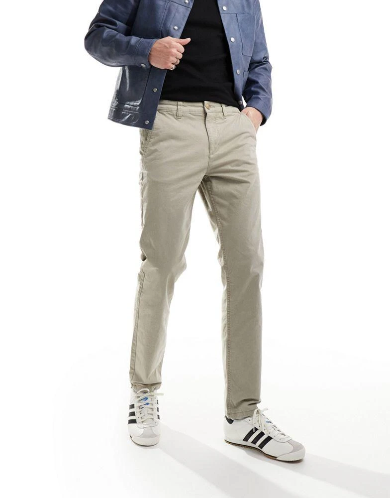 River Island River Island laundered chinos in stone 1