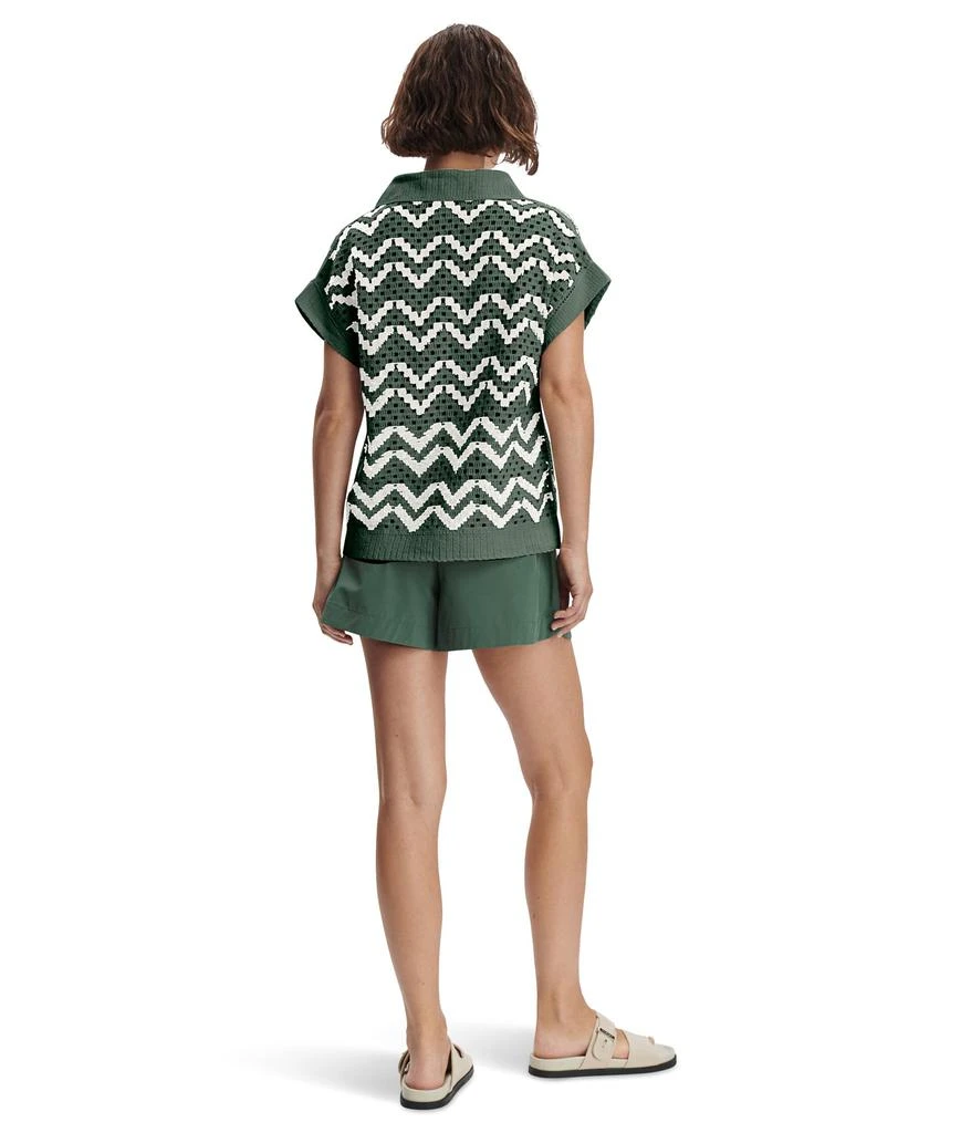 Varley Joelle Crochet Polo Top 2