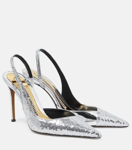 Alexandre Vauthier Sequined 105 slingback pumps 1