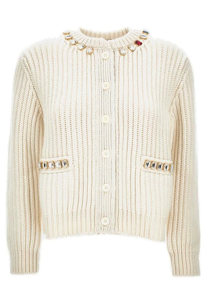 Thom Browne Thom Browne Embellished Knitted Cardigan from Cettire