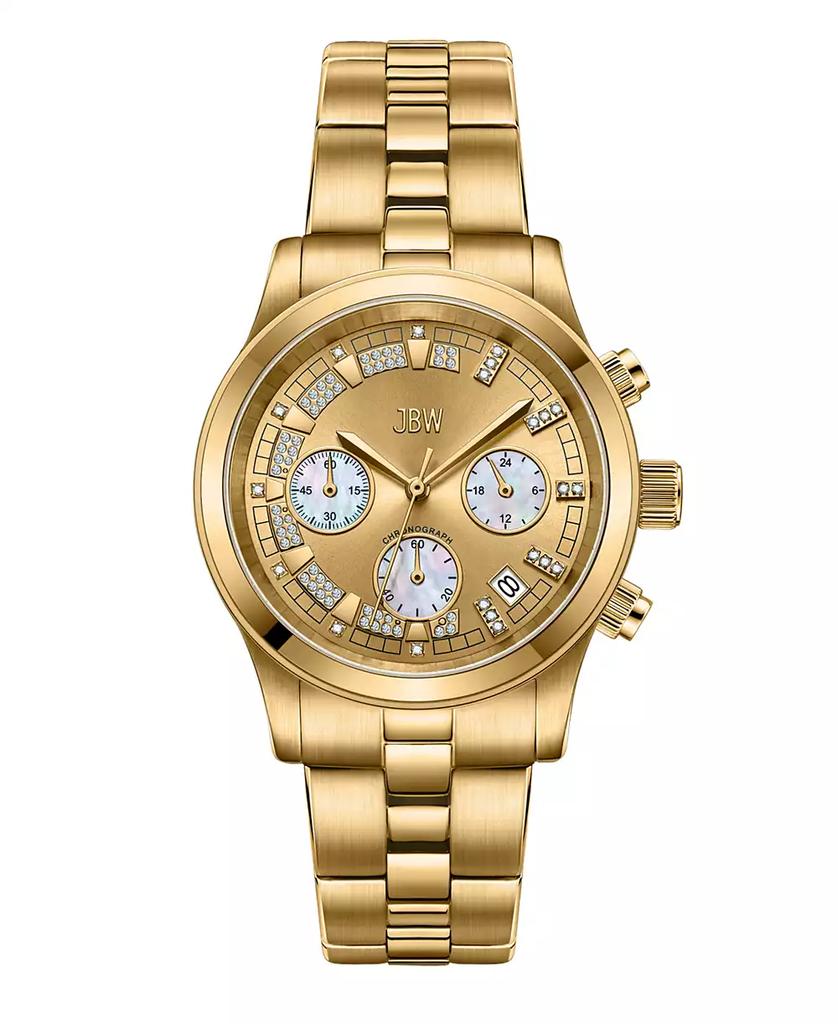 Jbw Women's Alessandra Diamond (1/5 ct.t.w.) 18k Gold Plated Stainless Steel Watch