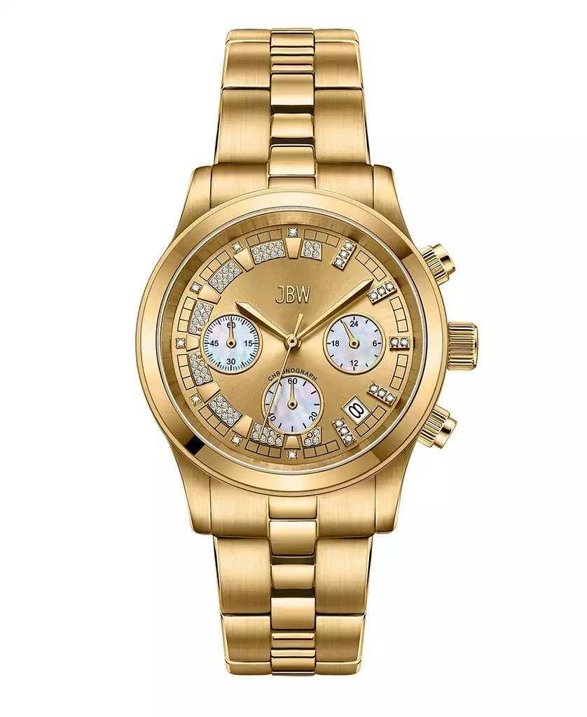 Jbw Women's Alessandra Diamond (1/5 ct.t.w.) 18k Gold Plated Stainless Steel Watch 1