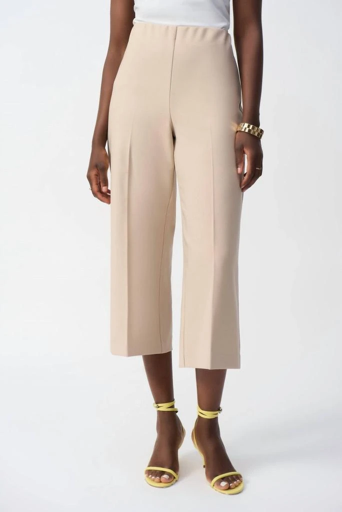 JOSEPH RIBKOFF Joseph Ribkoff - Pleated Beige High-waisted Trousers 1