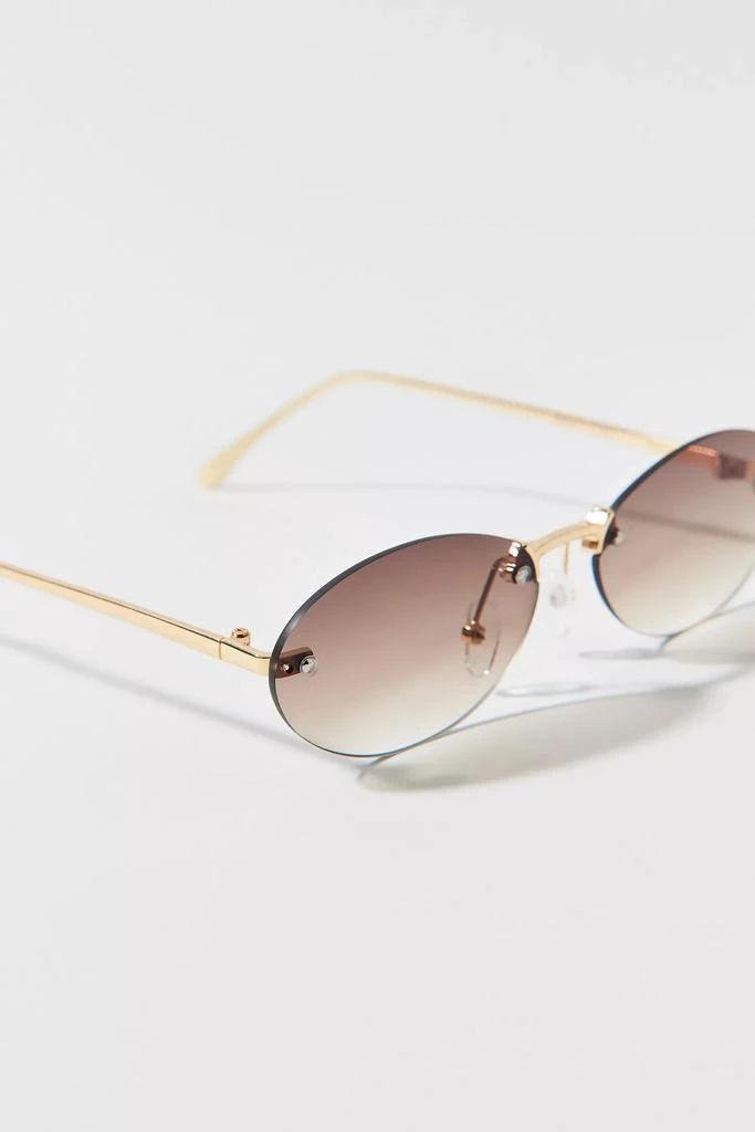 Urban Outfitters Rimless Micro Oval Sunglasses 2