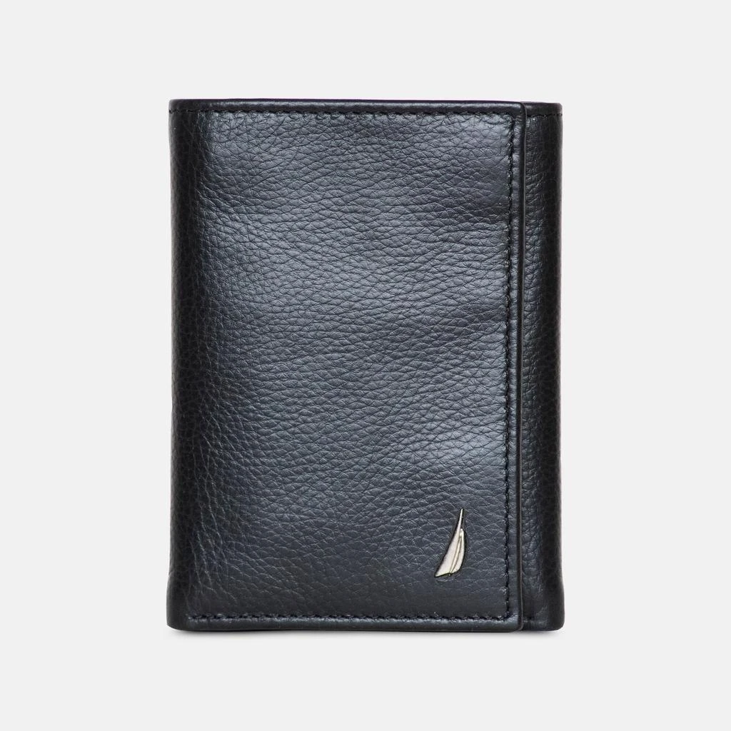 Nautica Mens Leather Trifold Wallet 1