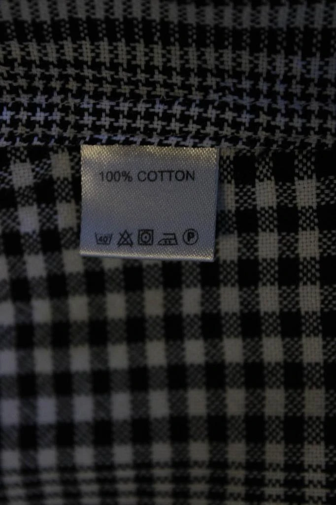 Todd Snyder Todd Snyder Womens Plaid Long Sleeved Button Down Shirt Black White 6