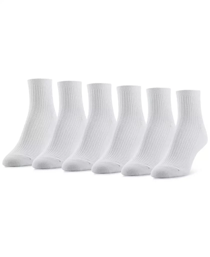Gold Toe Women's 6-Pk. Simple Ribbed Quarter Socks GTDL0155R06 1