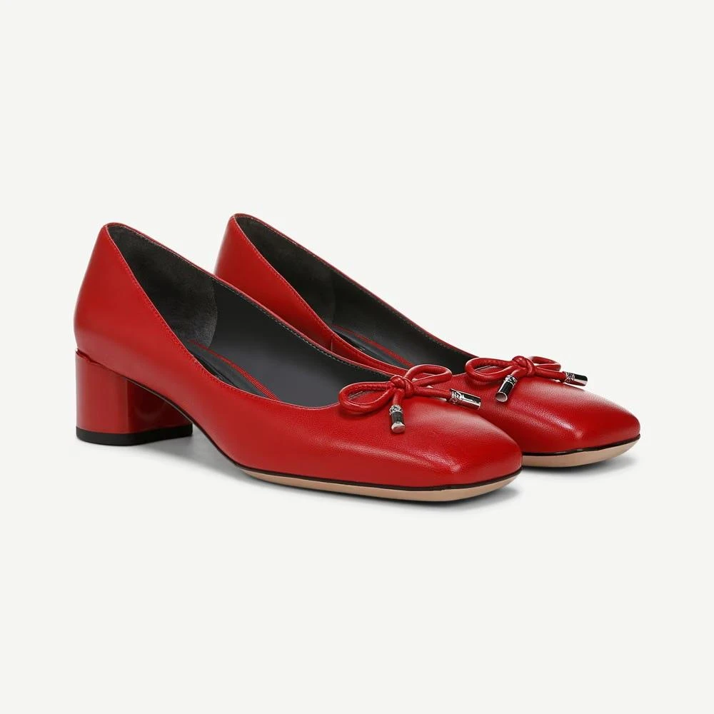 Sarto Shoes Franco Sarto Outlet Natalia I9118L4600 Women's Red Slip-on  Block Heels Pump RHS3819