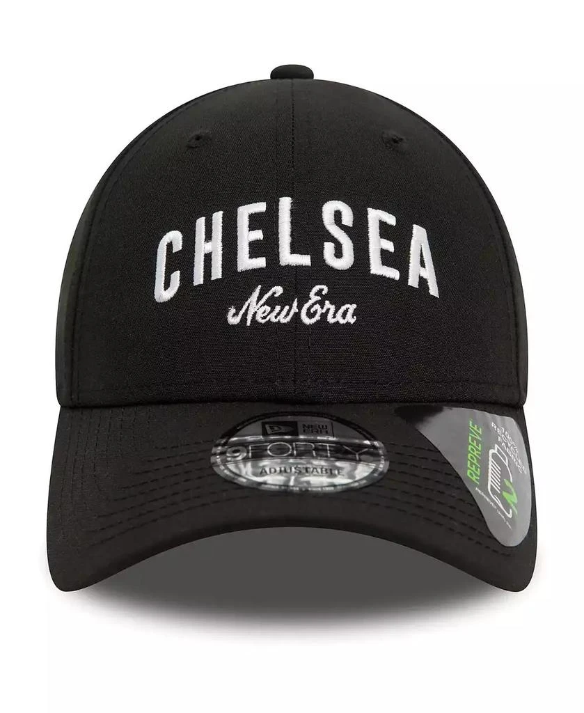 New Era Men's Black Chelsea Wordmark 9FORTY Adjustable Hat 4