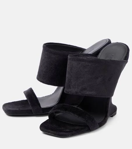 Rick Owens Cantilever suede mules 4