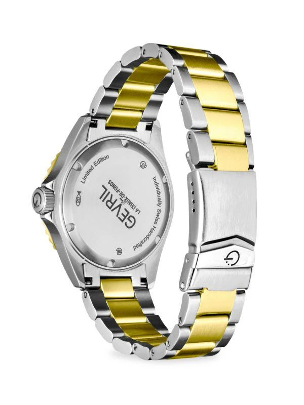 Gevril Wall Street 43MM Swiss Automatic Two Tone Stainless Steel Watch 3