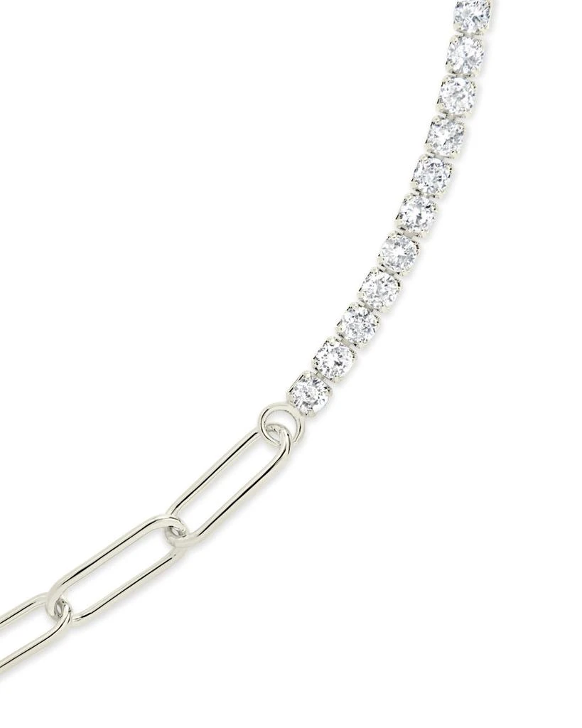 Sterling Forever CZ & Paperclip Chain Bracelet 3