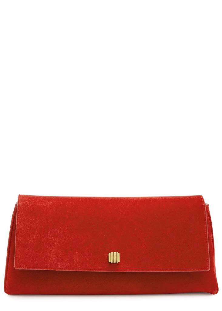 Khaite Audrey suede clutch 1
