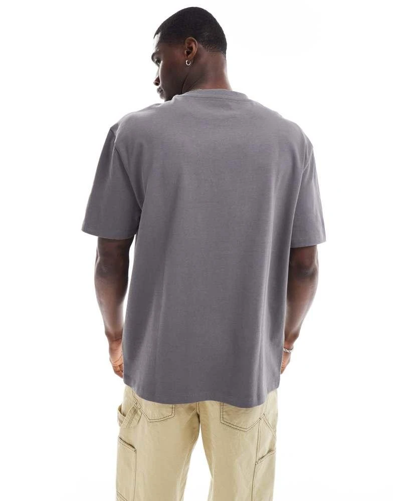 ASOS ASOS DESIGN heavyweight relaxed t-shirt in charcoal 4