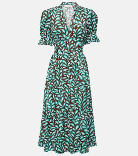 Diane von Furstenberg Erica printed cotton midi dress 1