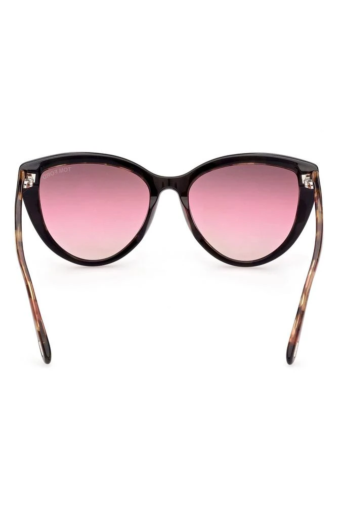 Tom Ford Isabella-02 56mm Gradient Cat Eye Sunglasses 5