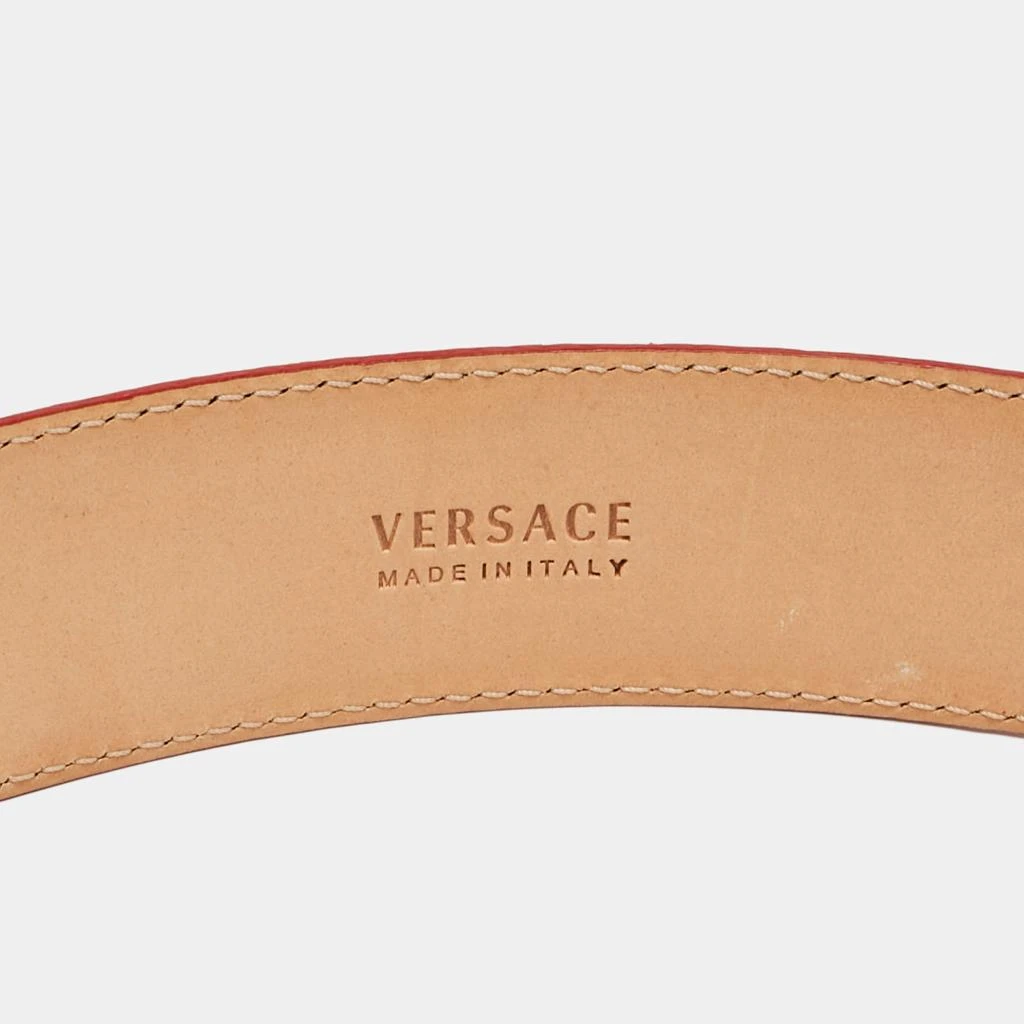 Versace Versace Red Leather Medusa Buckle Belt 85 CM 6