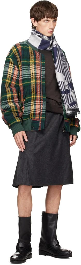 Vivienne Westwood Navy & Gray Bruce Scarf 3