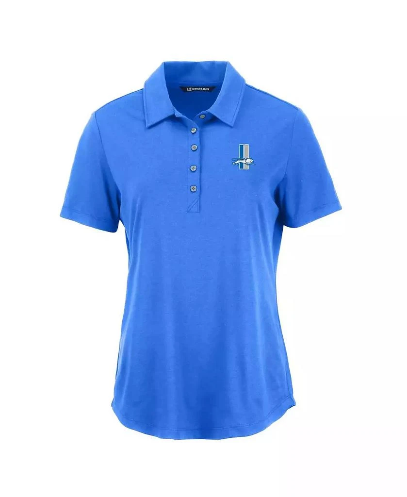 Cutter & Buck Women's Blue Detroit Lions Historic Coastline Epic Comfort Eco Polo 3